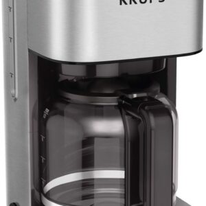 KRUPS Newer Model Drip Coffee Maker, 10-Cup, Silver