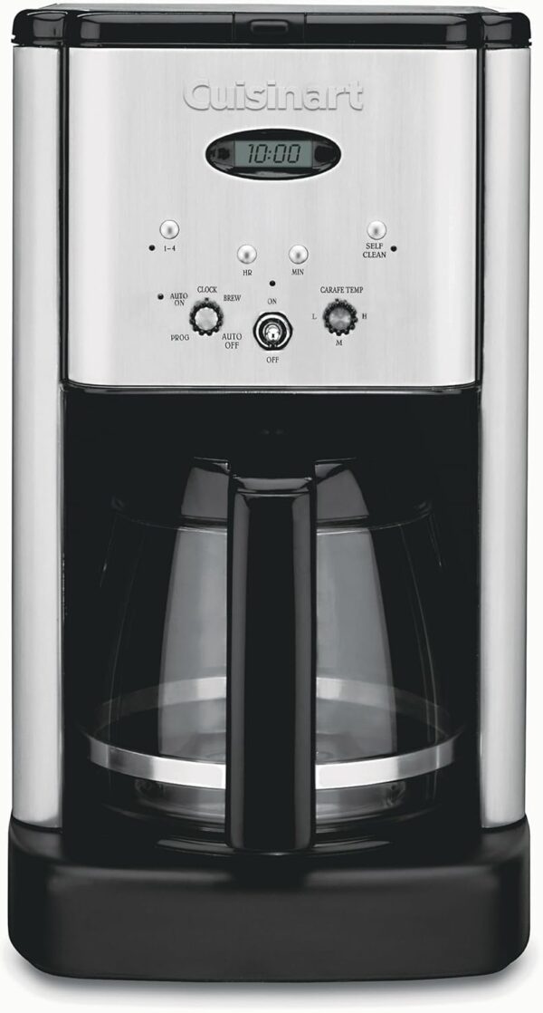 Cuisinart DCC-1200P1 Brew Central 12-Cup Programmable Coffeemaker Coffee Maker, Carafe, Brushed Chrome